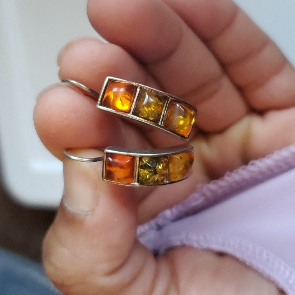 925 Sterling silver Mis Amber earrings 😍 ✨️ 💕